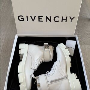 Givenchy Women's White Combat Boots